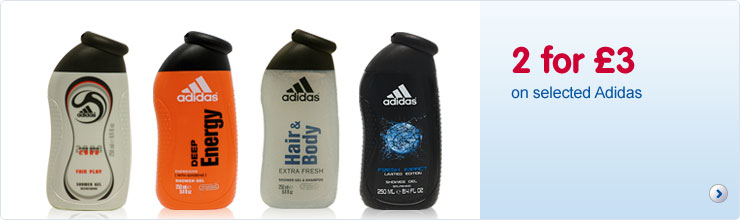 2 for £3 on selected Adidas